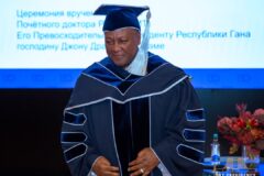 Mahama receives second honorary doctorate degree in Russia